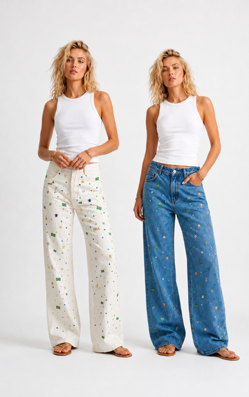 Kit: 2 Calças Wide Leg Hexa